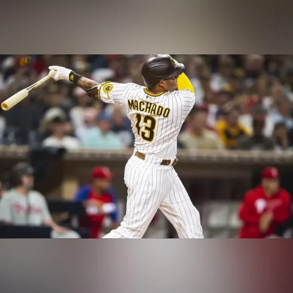 Nike Authentic San Diego Padres Manny Machado #13 Baseball Jersey Men’s Sz: L - Picture 5 of 9